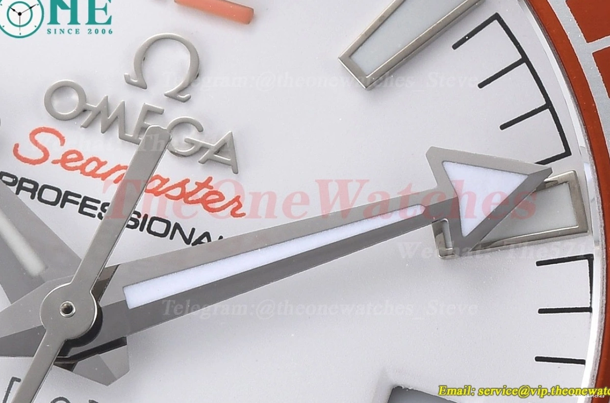 SS Orange 600m White 43mm Seamaster Dial GDF MY8215 SS 0331